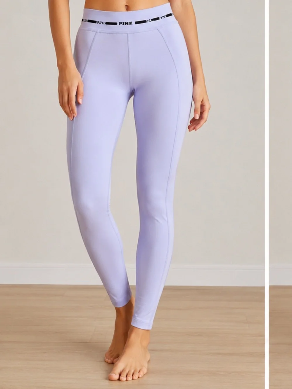 PINK Victoria’s Secret Active Lavender Leggings Small Athleisure Gym Yoga